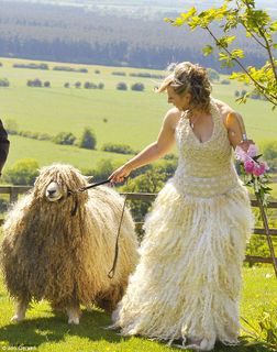 Wool wedding dress